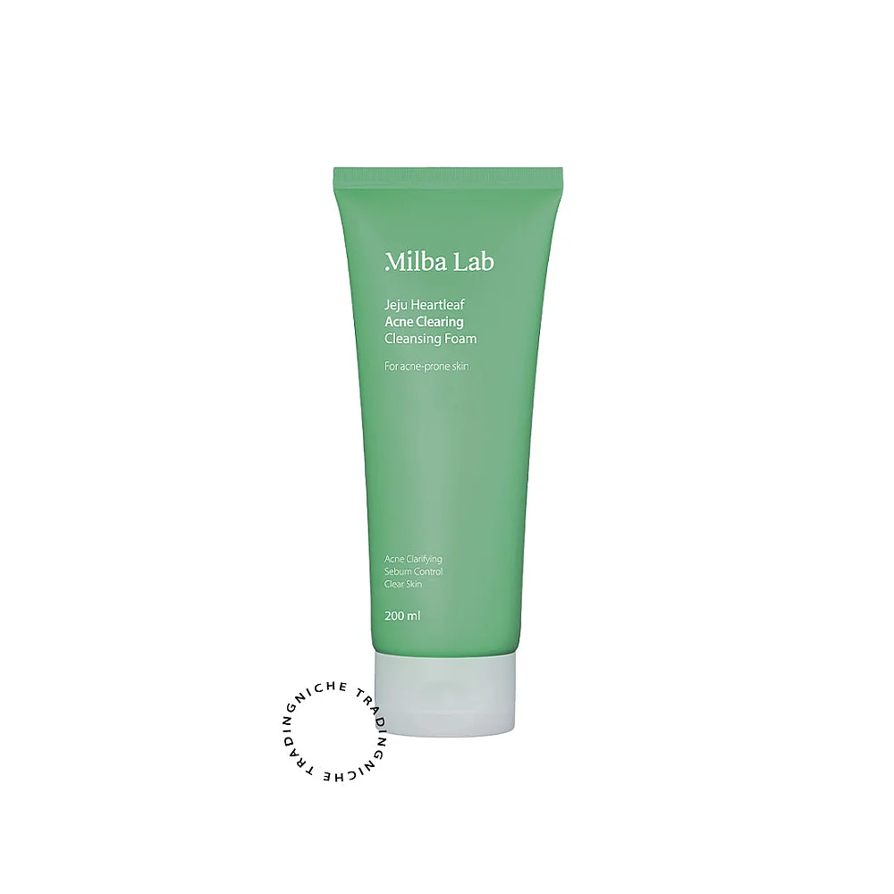 Buy Milba Lab Jeju Heartleaf Acne Clearing Cleansing Foam (200ml) online with delivery in Erbil, Sulaymaniyah, Duhok, Baghdad, Basra, Najaf, Karbala, Babil, and all over Iraq - Details 2