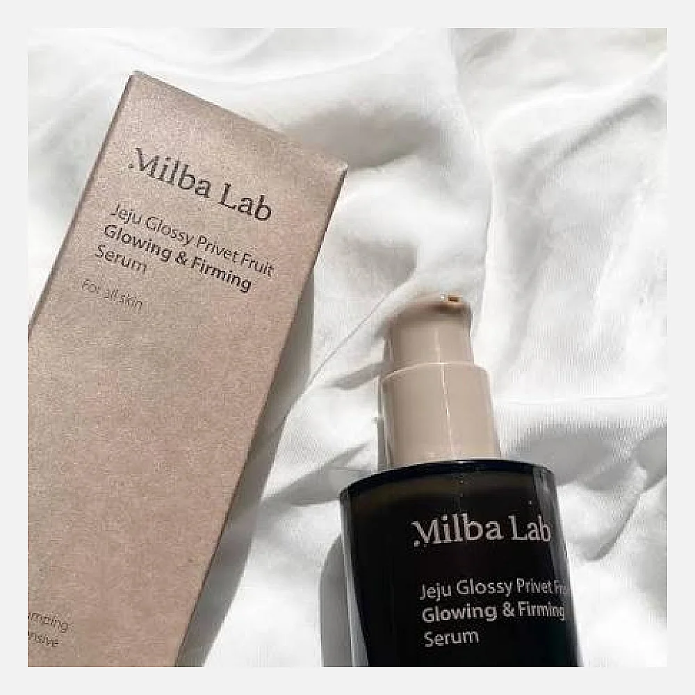 Buy Milba Lab Jeju Glossy Privet Fruit Glowing &amp; Firming Serum online with delivery in Erbil, Sulaymaniyah, Duhok, Baghdad, Basra, Najaf, Karbala, Babil, and all over Iraq - Details 3